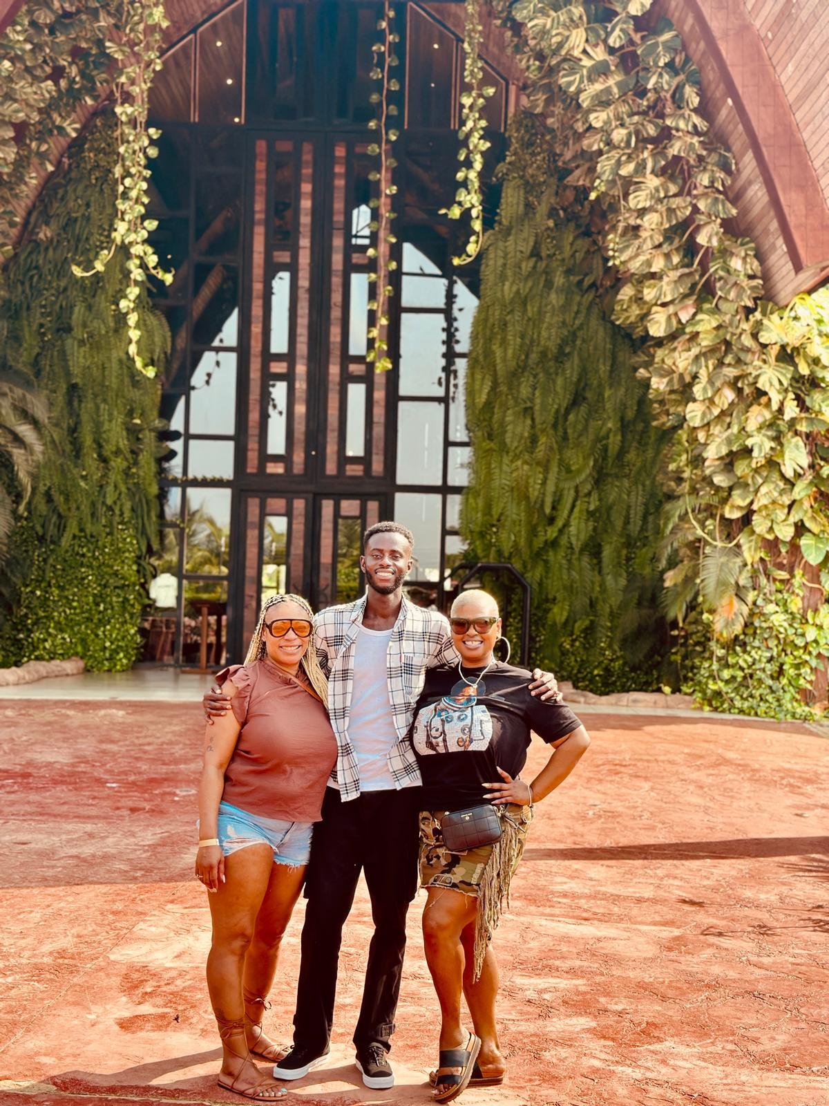 Group enjoying Assin Manso Slave River visit