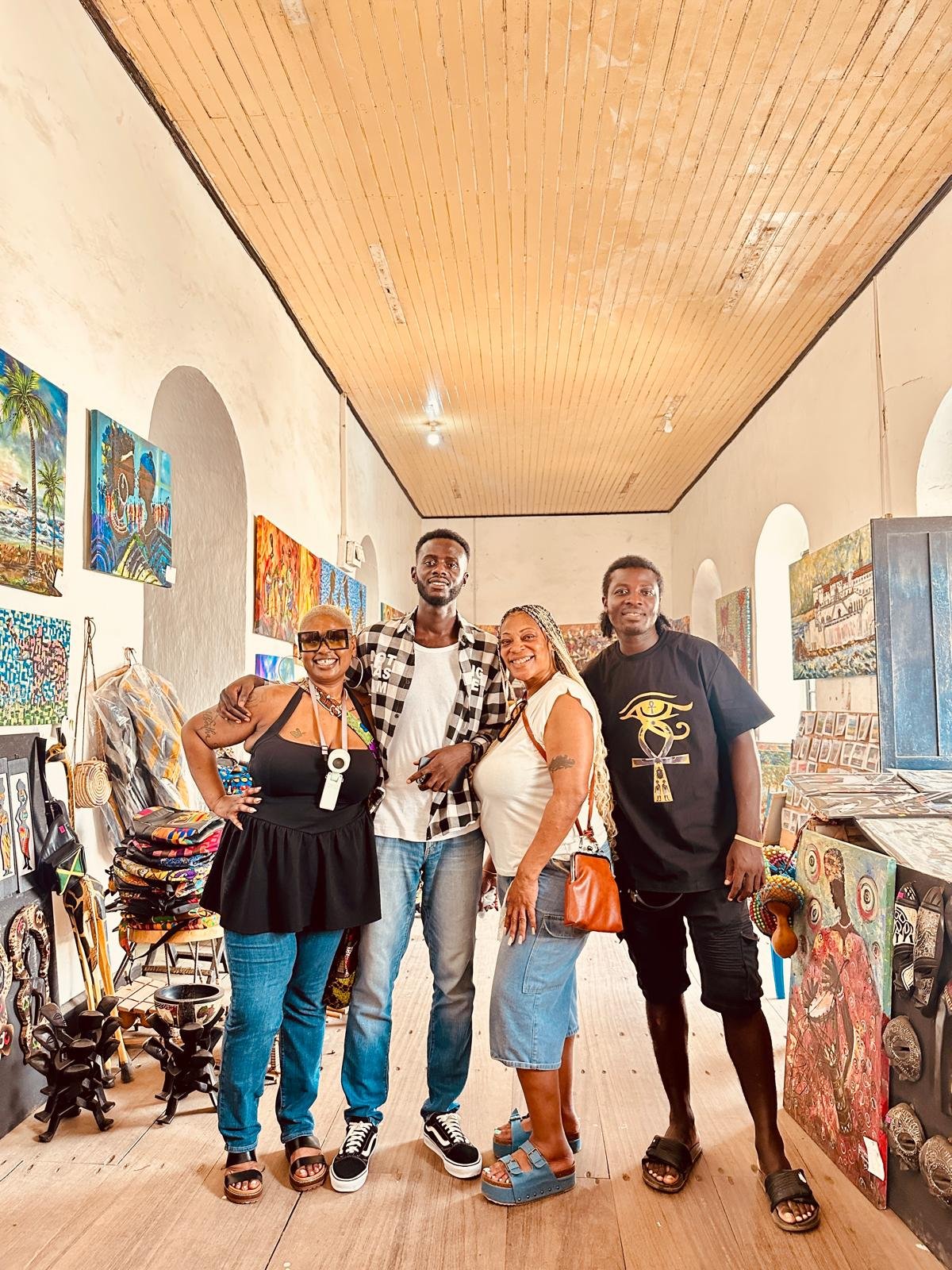 NASAF TOUR guide explaining history at a Ghana heritage site